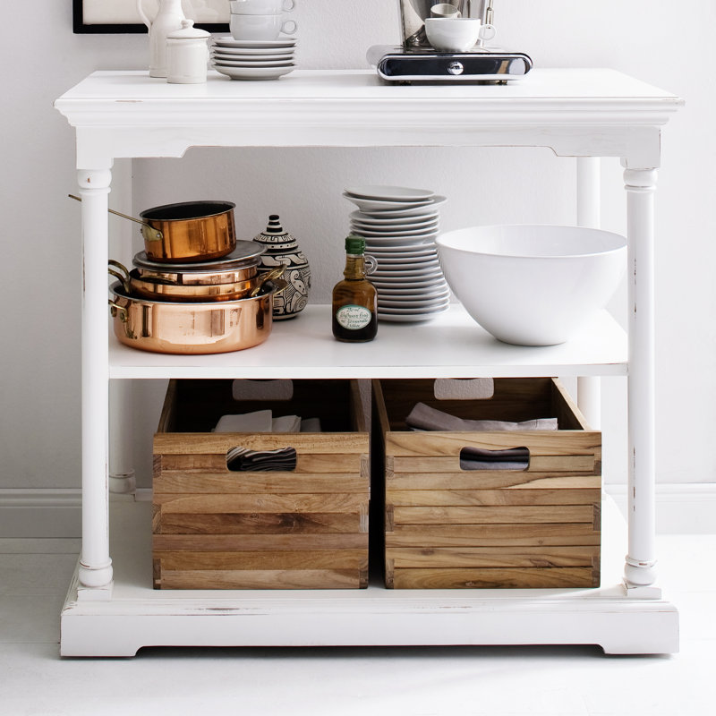 Console en bois massif 35 po Bordeaux