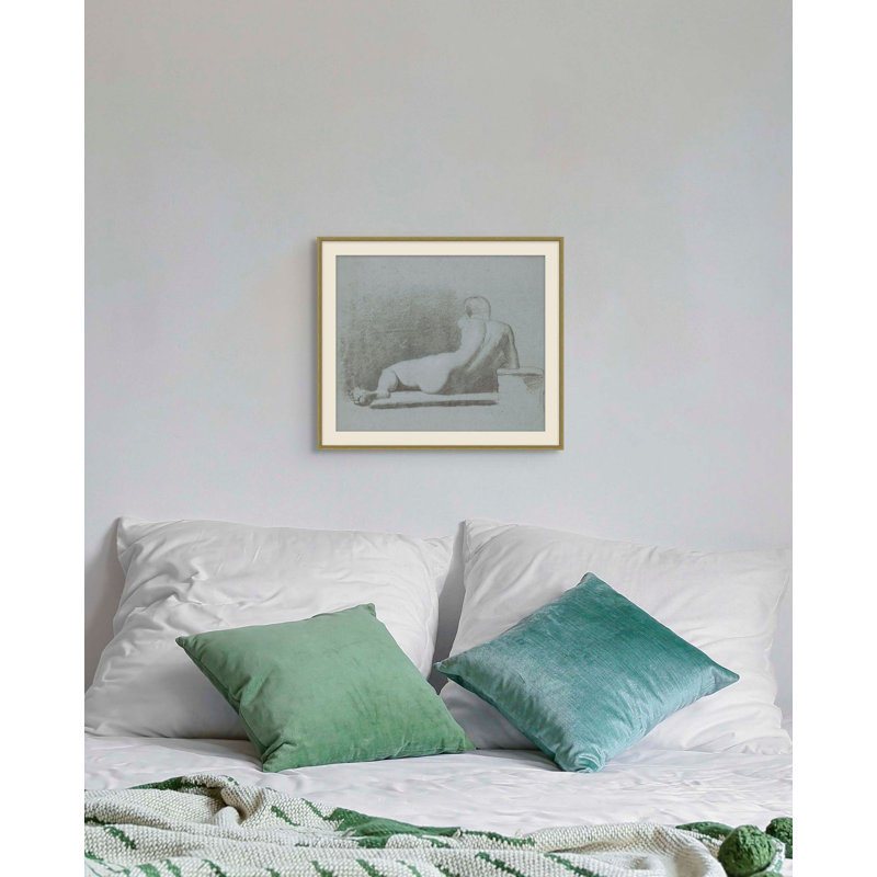 Reclining Figure 1 Framed Print, 10.5" H x 11.5" W