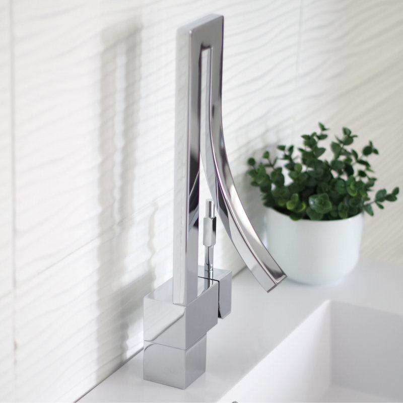 Stylish Gabriella Single-Handle 14" Polished Chrome Bathroom Faucet