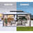 13 Ft. W x 10 Ft. D Outdoor Gazebo, Aluminum Frame Pergola with Double Roof Canopy, Permanent Pavilion with Netting and Curtains for Lawn, Garden, Patio-90290216