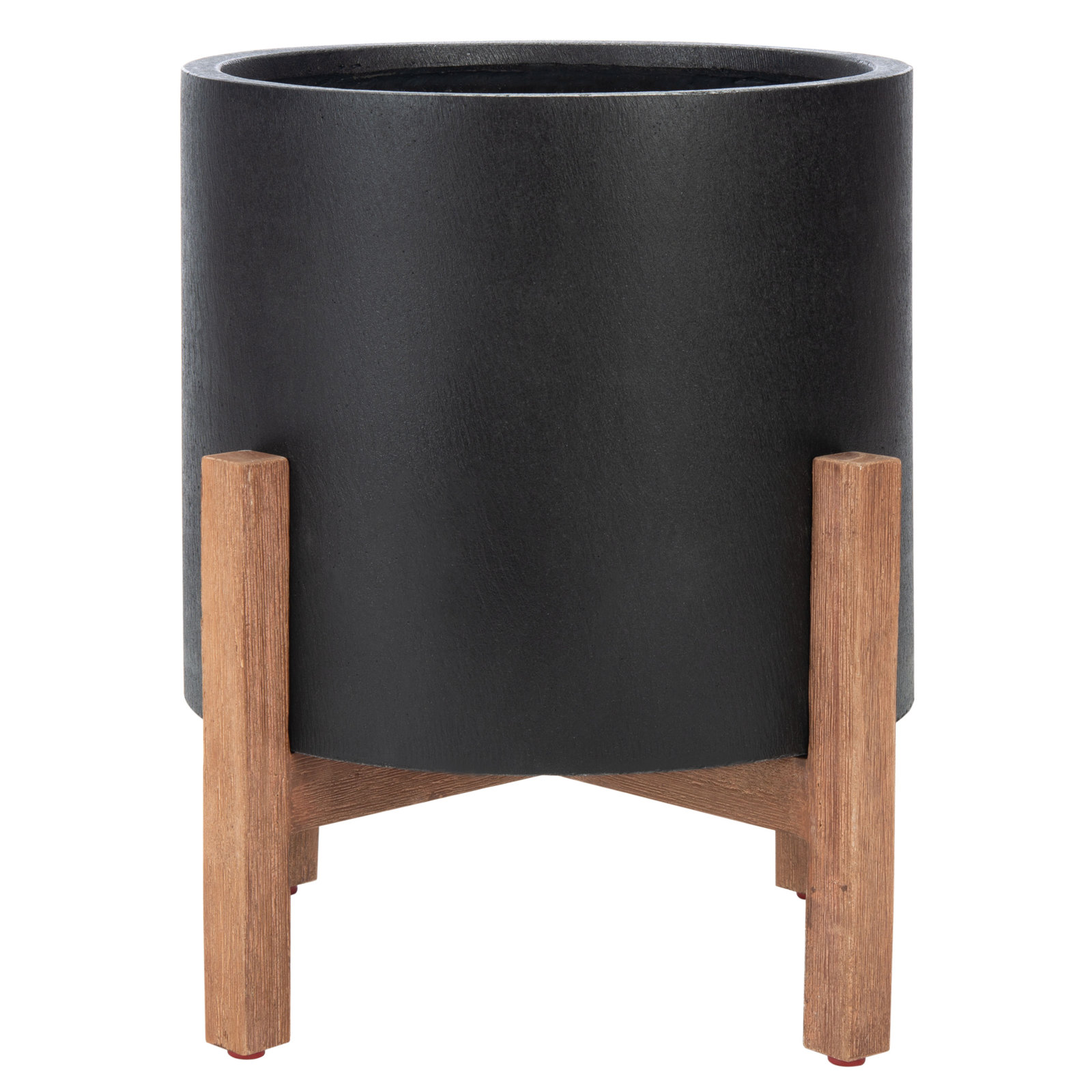 Tabitha Pot Planter, Black, 19" H X 17.1" W X 17.1" D