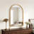 Montra Natural 24"W x 36"H Arched Wood Wall Mirror with Braided Rubber Frame-125562583
