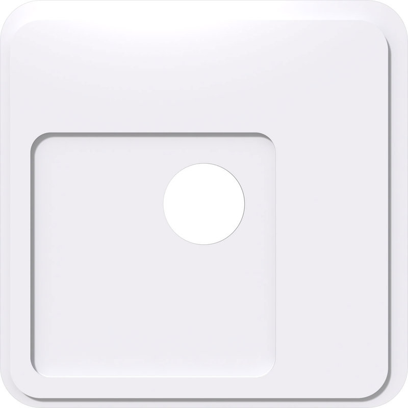 38"OD x 6"ID x 13 1/4"C x 1"P Lucan Architectural Grade PVC Contemporary Ceiling Medallion, 1" H x 38" W x 38" D