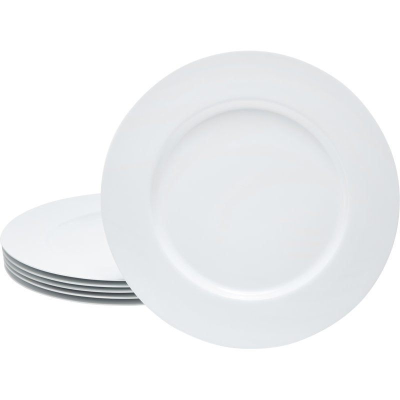 Assiette plate en mélamine 11 po Alicio, Blanc