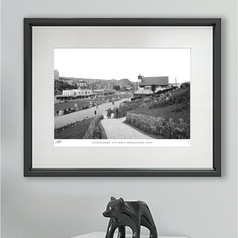 Ilfracombe, Victoria Promenade C1935 - Single Picture Frame Print, 45cm H x 60cm W x 2.3cm D