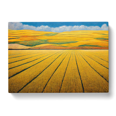 Inspirational Wheat Field - Wrapped Canvas