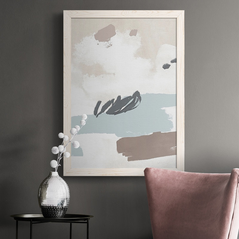 «Aiyza Neutral Wash II», peinture sur toile encadrée, Blanc, H 37,5 po x l 27,5 po x P 1 po
