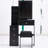 American Design Small Space Vanity Table With Cushioned Stool, Large Sliding Mirror, Multi-layer Storage, Black Dresser Size Left Bedside Cabinet Extra High Capacity Storage For Space,-1920891991