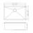 32X19 Inch  Undermount Kitchen Sink 16 Gauge Stainless Steel Single Bowl Kitchen Sink Gunmetal Black