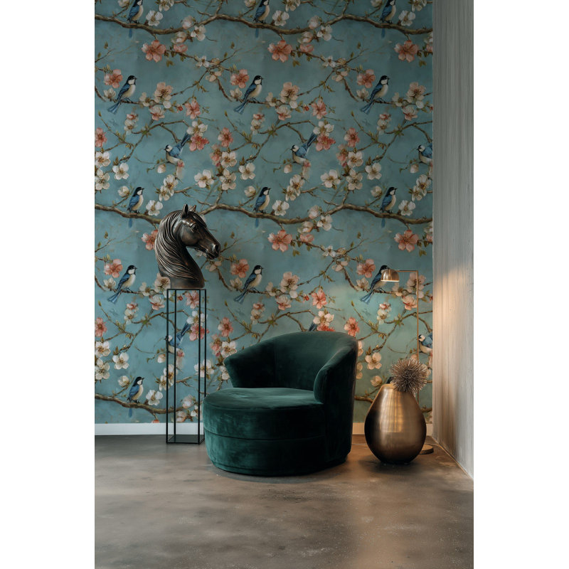 Papier peint floral Bluebird Blossom