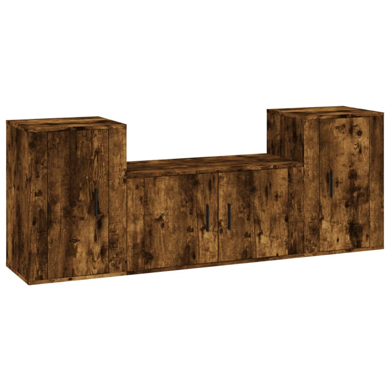 Avalene TV Stand, 15.8"H x 31.5"L x 13.6"W, Smoked Oak