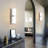 Fianna 15.7" Dimmable LED Flush Mounted Sconce Nickel Wall Sconces