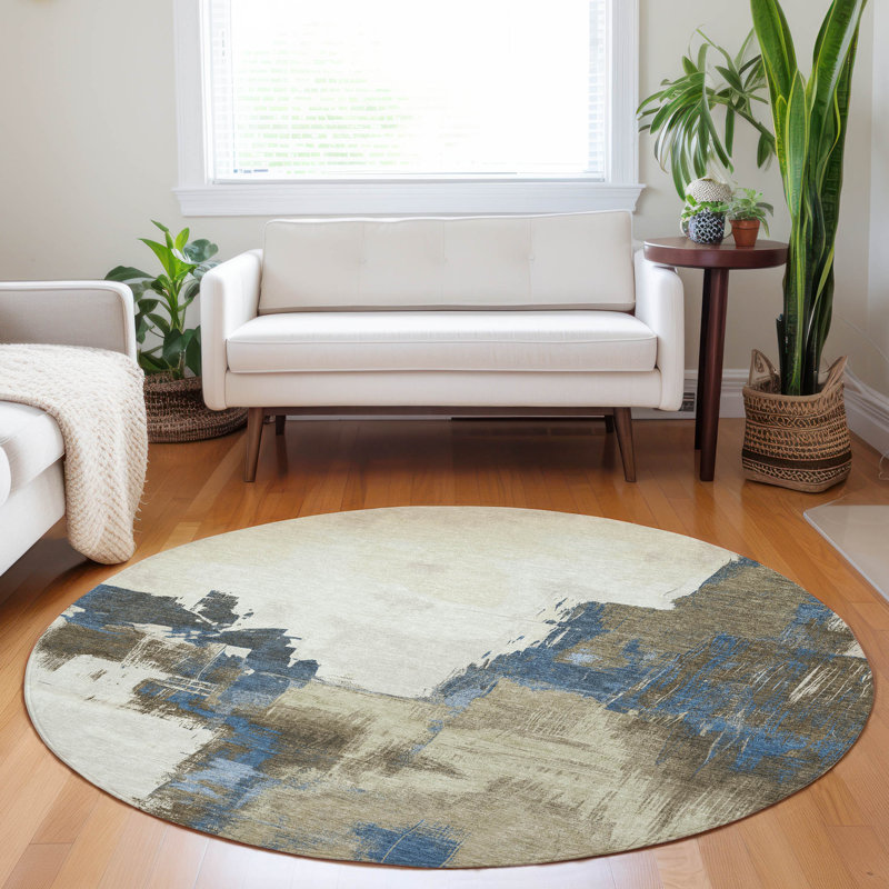 Tapis intérieur / extérieur brun Opalineh, 3 pi x 5 pi