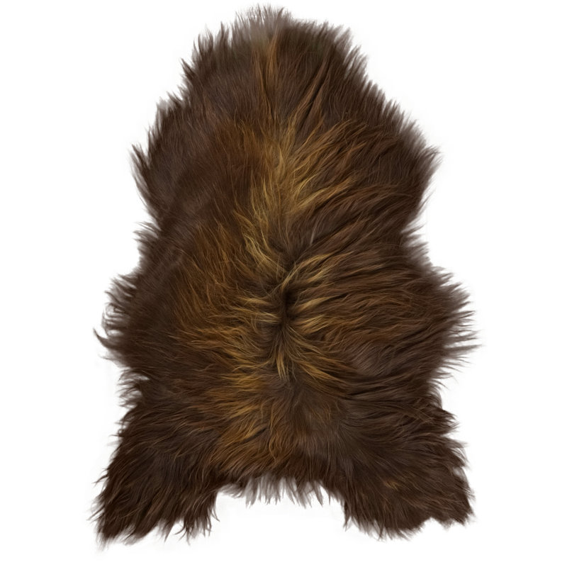 Alfredrick Solid Colour Sheepskin Hand Woven 70cm X 105cm Area Rug