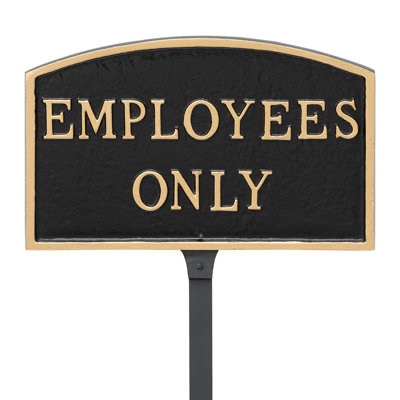 Arch Employees Only Statement Address Plaque