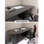 Bureau en pierre frittée clair de luxe avec tiroirs-1726910684
