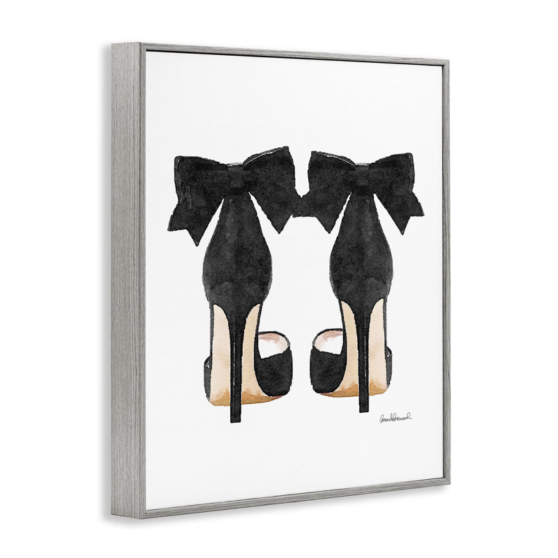 «Pompes Heels with Black Bow», impression, Estampe numérique Farmhouse, H 11 po x l 14 po