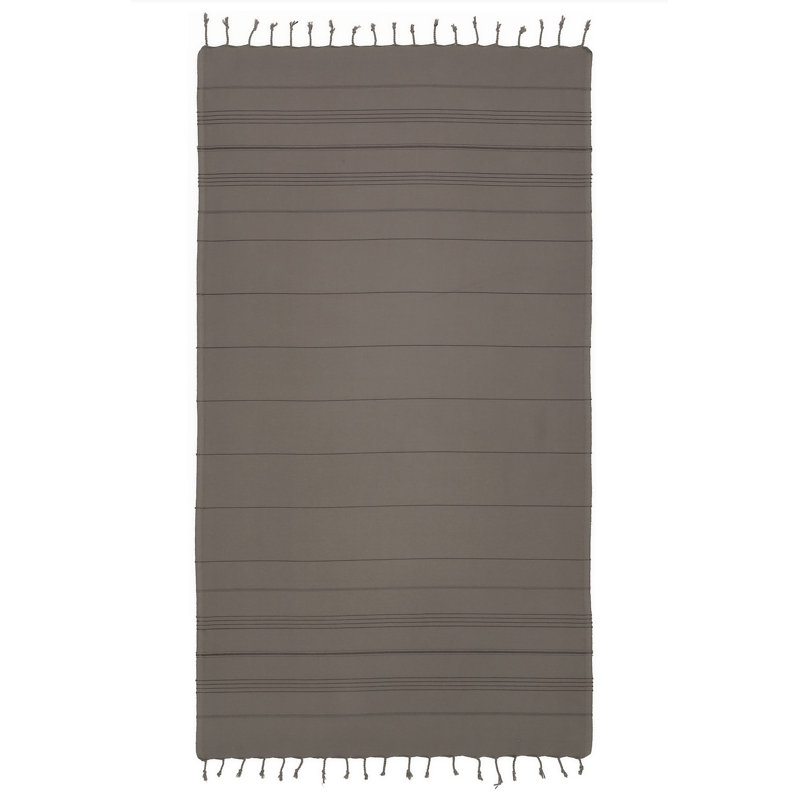 Serviette de plage en coton turc Summer Fun Pestemal, Gris