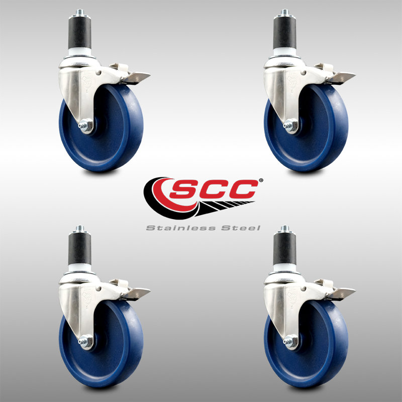 Swivel Stem Caster, 5" H x 5" W