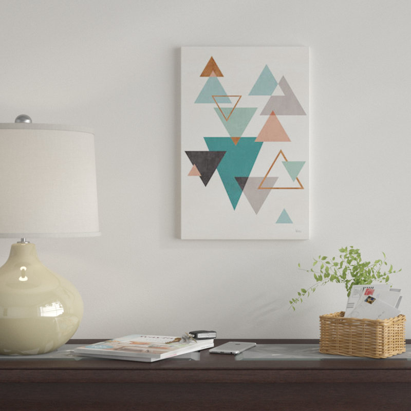 « abstract geo ii » par veronique charron, impression sur toile, H 12 po x l 8 po x P 0,75 po, Toile tendue, Pas de tapis