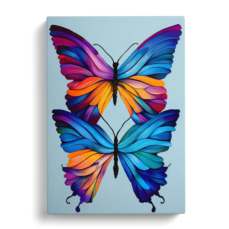 XC1022-1545X Colourful Butterflies No.4 - Wrapped Canvas Print, 76cm H x 50cm W x 3cm D