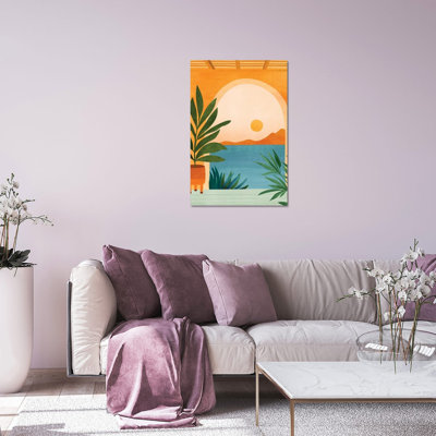 «Riviera Villa View» par Modern Tropical - impression non encadrée