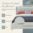 Queen Size Bed Frame With Wingback Headboard & Footboard, Upholstered Platform Bed, Solid Wooden Slats Support, Easy Assembly-1904322632