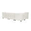 Canapé modulaire incurvé en forme de L 104 po - Tissu beige bouclé, canapé de luxe moderne à 4 places avec design sculptural pour le salon