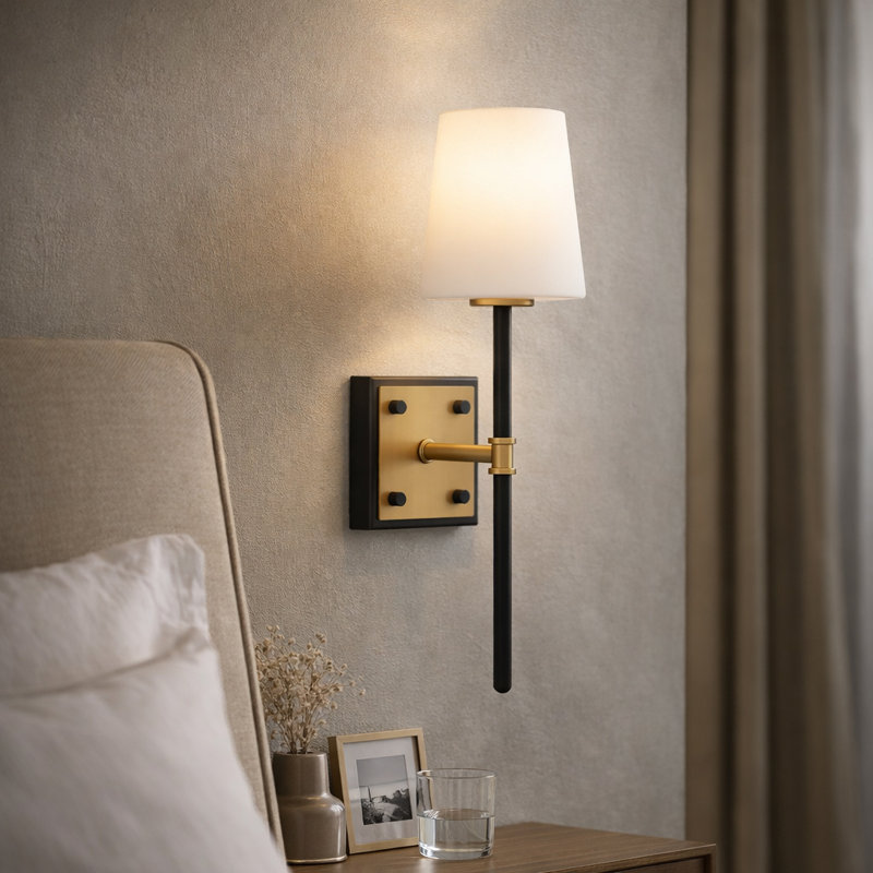 Osie Single Light Wall Sconce with Hand-Blown Etched Opal Glass Shade