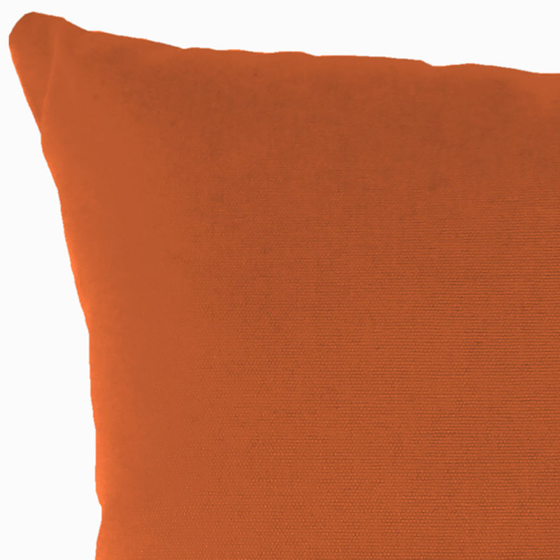 Sunbrella Outdoor Throw Pillow, Canvas Rust Sunbrella® Canvas, 16" H x 16" W