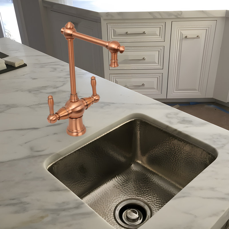 Robinet de filtration d'eau potable à deux poignées, robinet d'eau chaude et froide à deux leviers