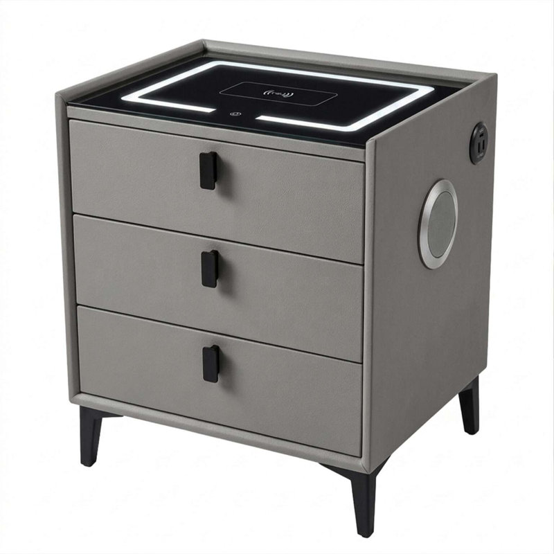 50cm W Bedside Table, Grey