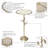 Antique Mirror Drink End Side Bird Table