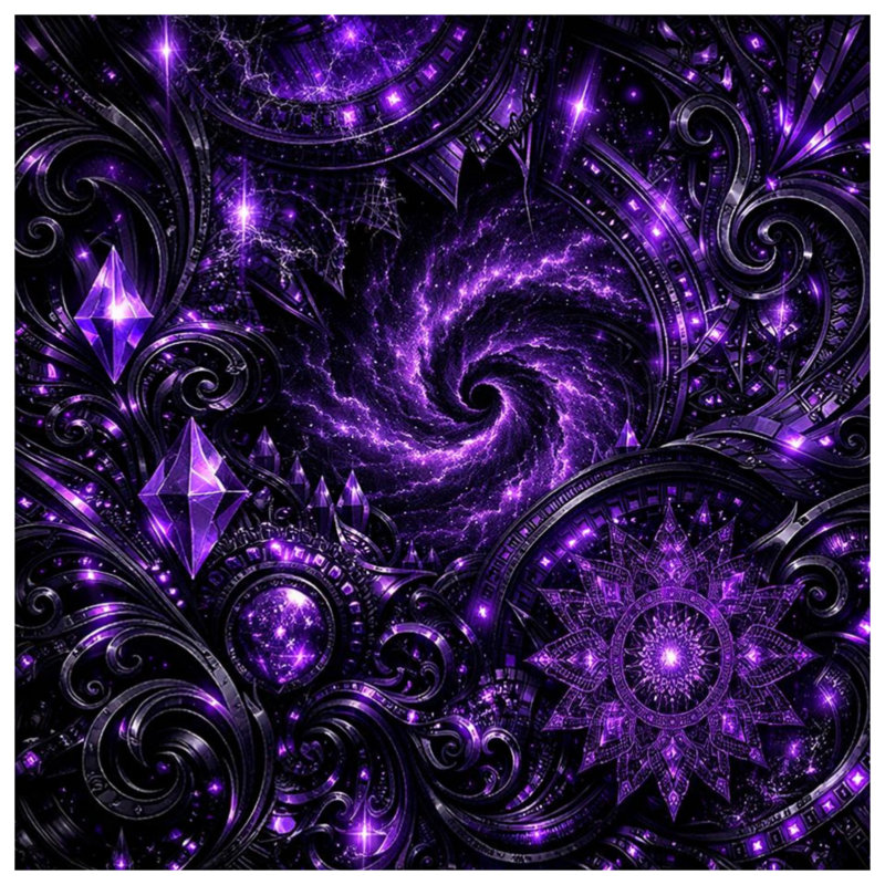 Tapis de bain mauve à fractale fractale, 24in W x 17in L