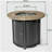 Circular propane pit table with lava rock