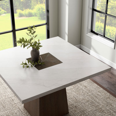 Table de salle à manger à hauteur de comptoir en marbre H 36,5 po Witney