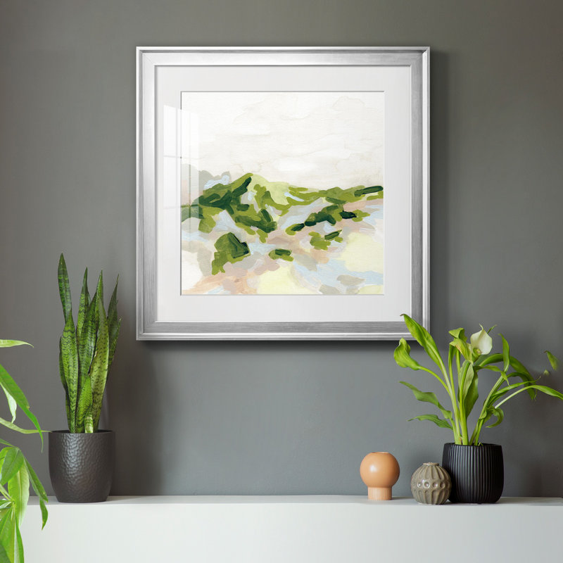 6_Emerald Hills I-Premium, reproduction encadrée - prête à être accrochée, H 26,5 po x l 26,5 po x P 1,5 po, Cadre argenté