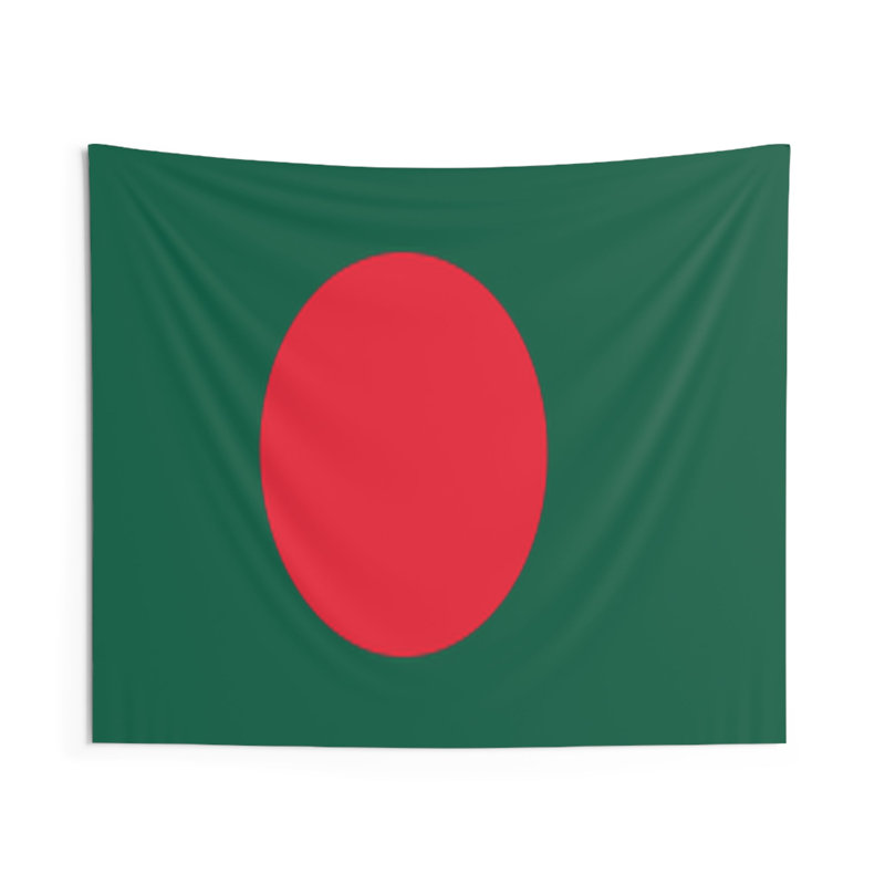 Tapisserie murale drapeau du pays du Bengladesh, H 68 po x l 80 po
