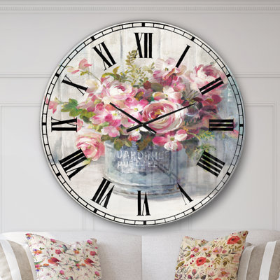 Maison Des Fleurs III - Horloge murale maison de campagne