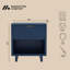 Table de chevet contemporaine 1 tiroir en bois massif bleu nuit 18 po Elara-126624622