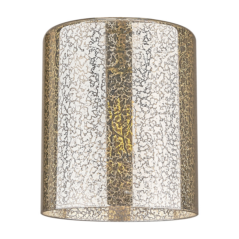 Abat-jour tambour suspendu en verre Leilani