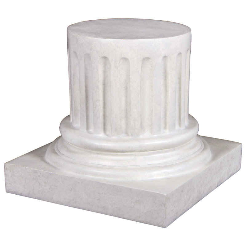 Piédestal colonne romaine Empire, H 15 po x l 17 po x P 17 po