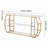 3-Tier Marble Texture Console Table, Modern Golden Geometric Accent Table
