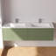 Meuble-lavabo double 60 po avec comptoir à surface solide 60 po