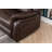 Manual Recliners Sofa Set Faux Leather Drop-Down Table Couch With Cup Holder Brown-1927673647