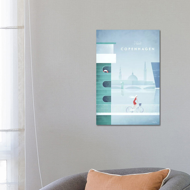 Visit Copenhagen by Henry Rivers - Wrapped Canvas Print, 66.04cm H x 45.72cm W x 1.91cm D