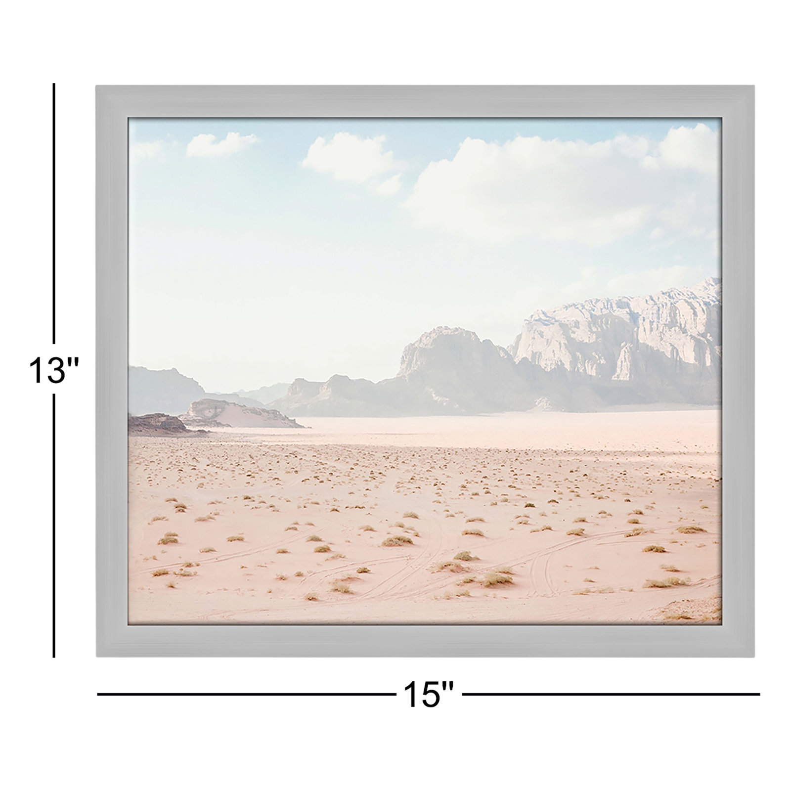 Tire Tracks by Leah Straatsma, Matte Silver Framed, 15" W x 13" H