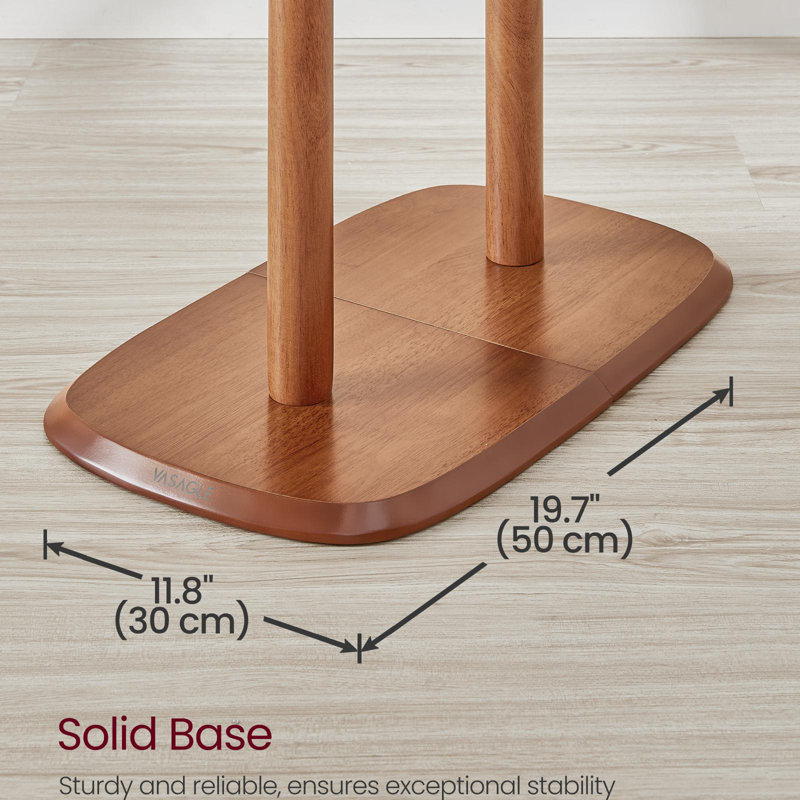 Coat Rack Stand With 8 Hooks, Somber Walnut