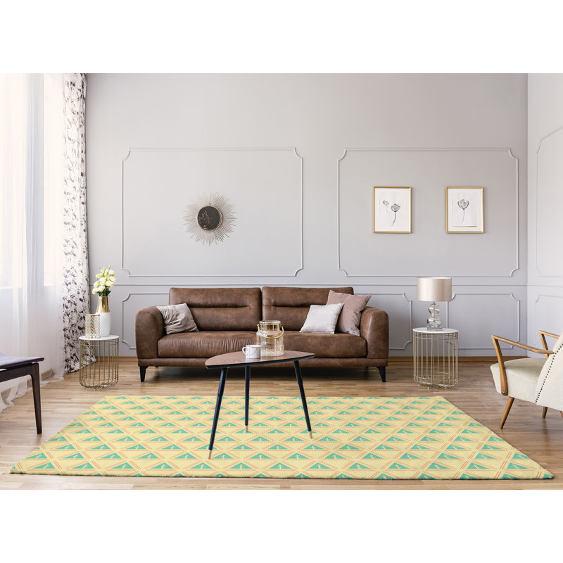 Tapis aquamarine/ivoire à aire moyenne minimal tree, Rectangle 8 pi x 10 pi