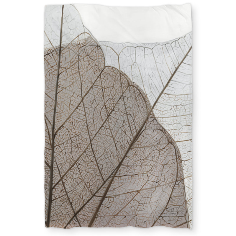 Translucent Dried Leaves Brown Duvet Cover | Home Decor